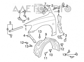 Front right mudguard Toyota Camry v30 2.4 FPS