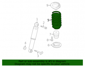 Rear left spring Kia Forte 4d 14-18