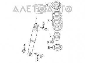 Rear left spring Kia Forte 4d 14-18
