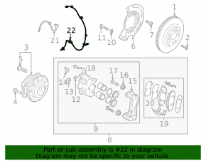 ABS sensor front left Kia Sorento 16-20