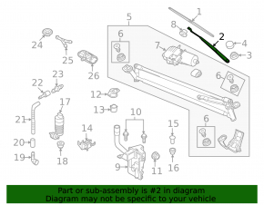 Right windshield wiper arm for VW Tiguan 2018