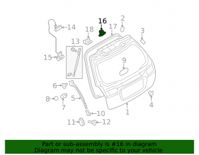 Subaru b9 Tribeca tailgate latch