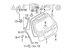 Subaru b9 Tribeca tailgate latch