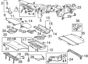 Left arch trim for Lexus RX300 RX330 RX350 RX400H 04-08, gray