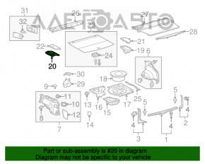 Left trunk pocket for Lexus RX350 RX450h 10-15