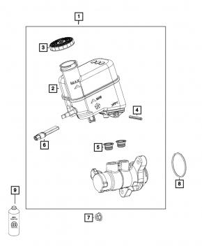 Jeep Cherokee KL 19-23 Master Cylinder Reservoir Fluid Level Sensor