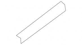 Nissan Altima 13-16 black front left outer door sill plate