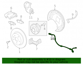 ABS sensor rear right Chevrolet Equinox 18- FWD