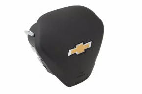 Black steering wheel airbag for the driver's side of the Chevrolet Malibu 16-25.