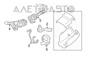 Right steering column switch for Lexus CT200h 11-13 type 1