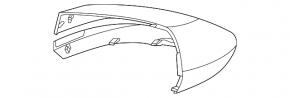 Right side mirror cover for Kia Sportage 23-26 without turn signal