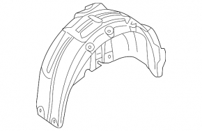 Rear right mudguard Audi A3 8V 15-20 4d, 5d