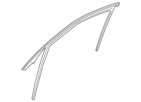 Upper front door molding left Mercedes GLS-class X166 13-19 chrome with glass seal