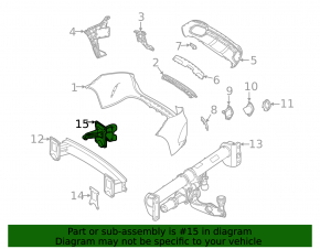 Rear bumper reinforcement fang right Mercedes W167 GLE 350 450 20-23 under towbar
