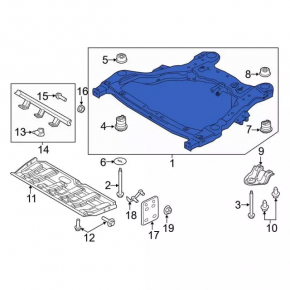 Front subframe for Ford Explorer 11-15
