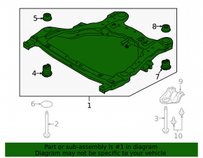 Front subframe for Ford Explorer 11-15