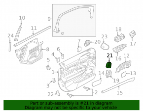 Lincoln MKX 16- Front Left Seat Memory Buttons