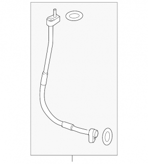Air conditioning condenser-compressor pipe for Ford Focus mk3 15-18 restyling 1.0T manual transmission