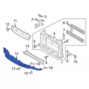 Radiator grille deflector Ford Ecosport 18-22
