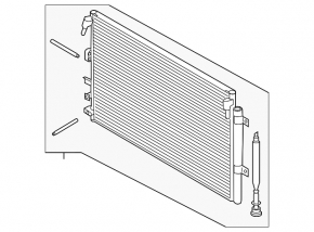 Air conditioning radiator condenser Ford Edge 19- 2.0T, 2.7T TYC