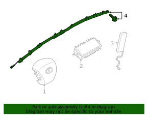 Airbag airbag side curtain left Infiniti Q50 14-
