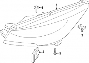 Ford Escape MK4 23-25 LED right front headlight with light bar