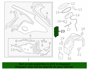 Ventilation shield left Jaguar F-Pace X761 17-