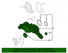 Thermostat housing for Audi SQ7 20-25 4.0
