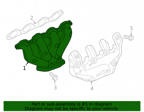 Exhaust manifold left Chevrolet Camaro 16-22 6.2
