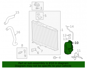 Expansion tank cooling Honda Civic XI FE/FL 22- without cap 2.0, 1.5T