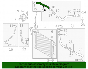 Lower cooling pipe Hyundai Tucson 16-18 first 2.0