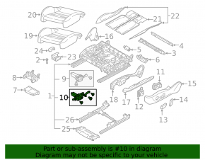 Audi E-Tron 19-23 passenger seat height adjustment motor