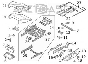 Audi E-Tron 19-23 passenger seat height adjustment motor