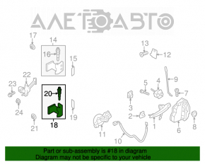 Door hinge lower front right Mini Cooper Countryman R60 10-16