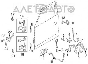 Door hinge lower front right Mini Cooper Countryman R60 10-16