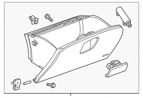 Glove box, glove compartment Buick Encore 13-19 black