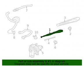 Rear wiper arm Chevrolet Equinox EV 24-26
