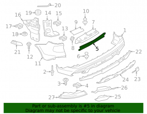 Rear bumper bracket lower central BMW X5 G05 19-23 for towbar