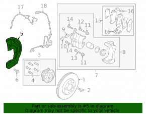 Front left brake disc cover for Kia Sportage 17-22