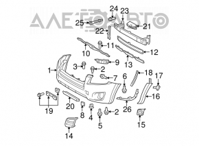 Fog light frame left Toyota Rav4 06-12