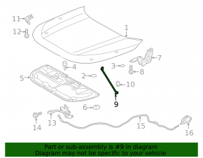Toyota Rav4 19- Hood Support Stick