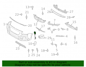 Subaru Outback 2020 Wilderness Front Bumper Tow Hook Cap, Right