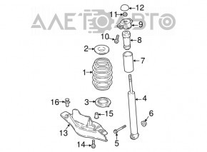 Shock absorber rear right VW Tiguan 18- awd