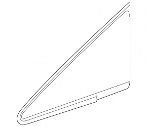 Fixed window glass front right Toyota Prius V 12-17