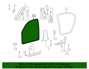 Front right door seal for Lexus ES300 ES330, gray