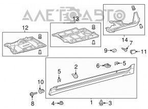 Right threshold Lexus CT200h 11-15