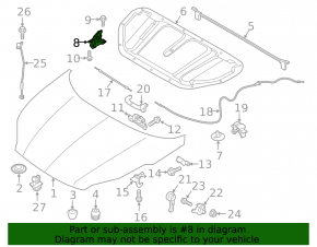 Left hood hinge for Kia Sportage 17-22
