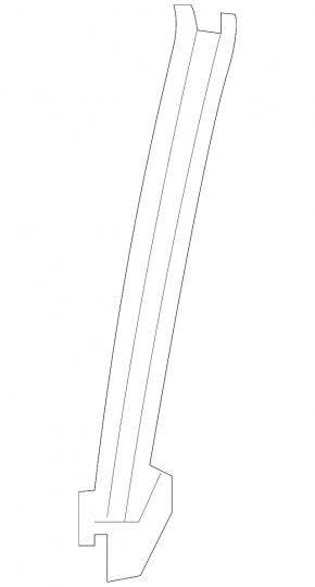 Front right door glass guide Nissan Murano z52 15-21 long