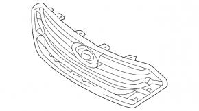 Radiator grill assembly Hyundai Santa FE Sport 13-14 pre-rest, with emblem, chrome finish