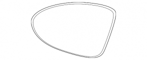 Left mirror element for Porsche Cayenne 958 15-17, heated, aspherical